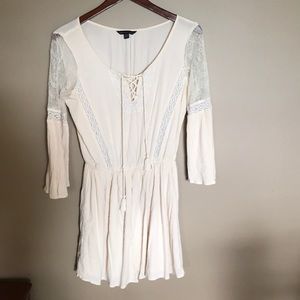 Cream Long Sleeved Dress